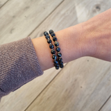 Bracelet en Oeil de Faucon facetté