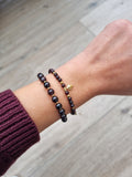 Bracelet Grenat pendentif losange
