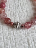 Bracelet en Quartz fraise et Rhodonite