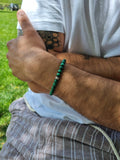 Malachite avec perle centrale 6mm