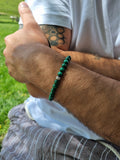 Malachite avec perle centrale 6mm