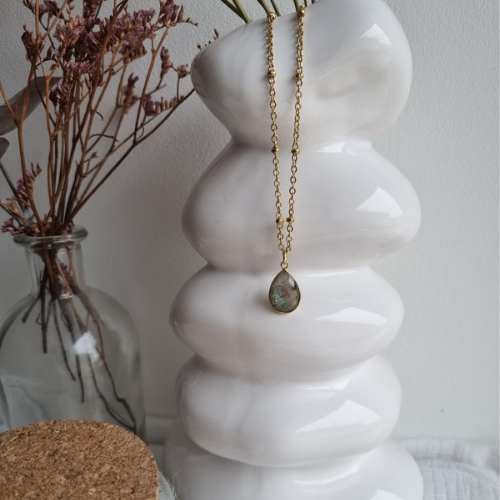 Collier goutte Labradorite