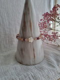 Bracelet marguerite en Quartz fraise