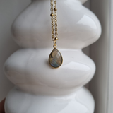 Collier goutte Labradorite
