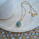 Collier goutte en Turquoise