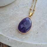 Collier goutte en Améthyste
