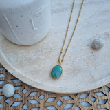 Collier goutte en Amazonite