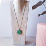 Collier médaille 20mm vert